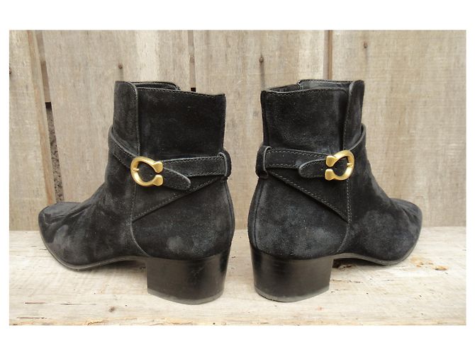 Stivali da coach modello Crystie Nero - vista 4