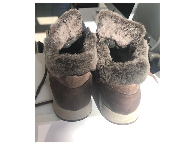 Botines Santoni de piel marrón claro - vista 2