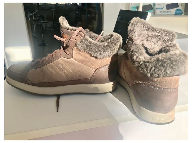 Botines Santoni de piel marrón claro - vista 3
