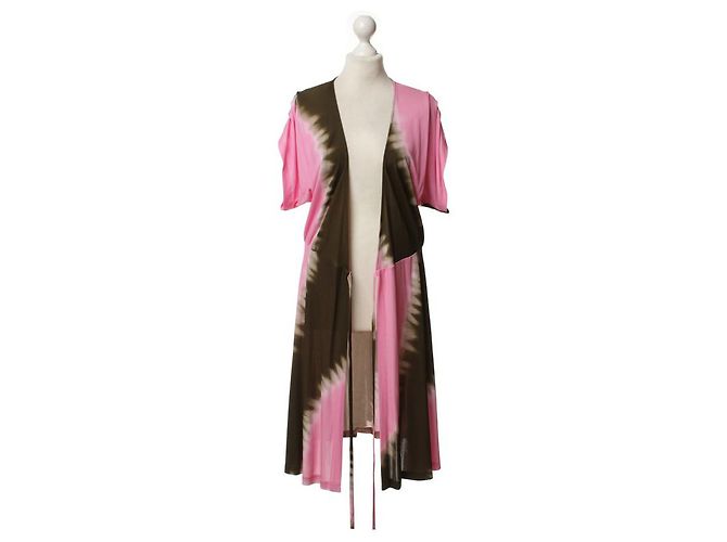 Diane Von Furstenberg DvF Pelego Vintage Wickelkleid Pink Mehrfarben Khaki - Ansicht 4