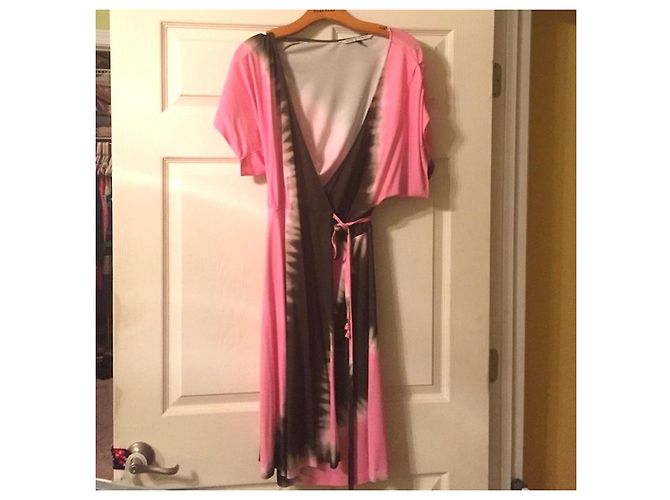 Diane Von Furstenberg DvF Pelego Vintage Wickelkleid Pink Mehrfarben Khaki - Ansicht 6