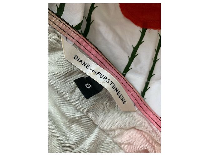 Diane Von Furstenberg DvF Pelego Vintage Wickelkleid Pink Mehrfarben Khaki - Ansicht 8