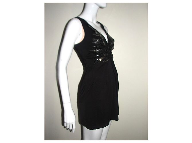 Pinko schwarzes Kleid mit Pailletten - Ansicht 3