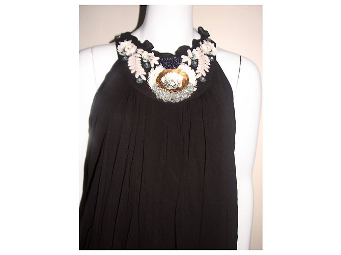 Alice by Temperley Abito in chiffon decorato Nero - vista 4