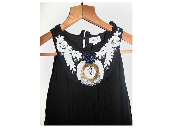 Alice by Temperley Abito in chiffon decorato Nero - vista 5