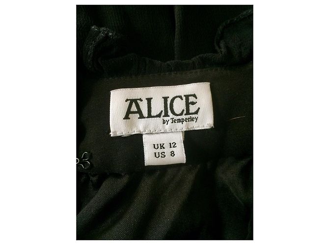 Alice by Temperley Abito in chiffon decorato Nero - vista 6