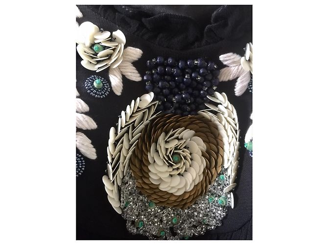 Alice by Temperley Abito in chiffon decorato Nero - vista 7