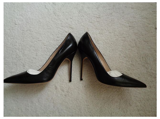 Sapatos Manolo Blahnik BB 105 de couro preto com bico fino Tamanho 39 - vista 2