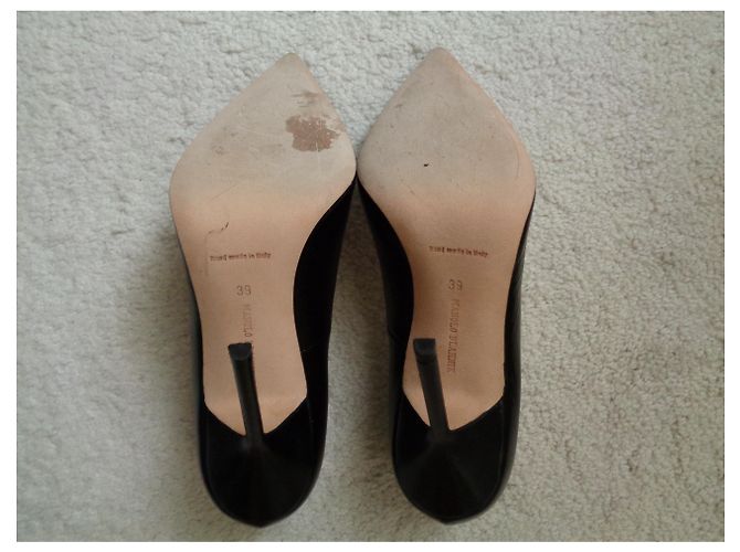 Sapatos Manolo Blahnik BB 105 de couro preto com bico fino Tamanho 39 - vista 4