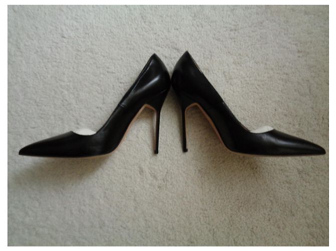 Sapatos Manolo Blahnik BB 105 de couro preto com bico fino Tamanho 39 - vista 6
