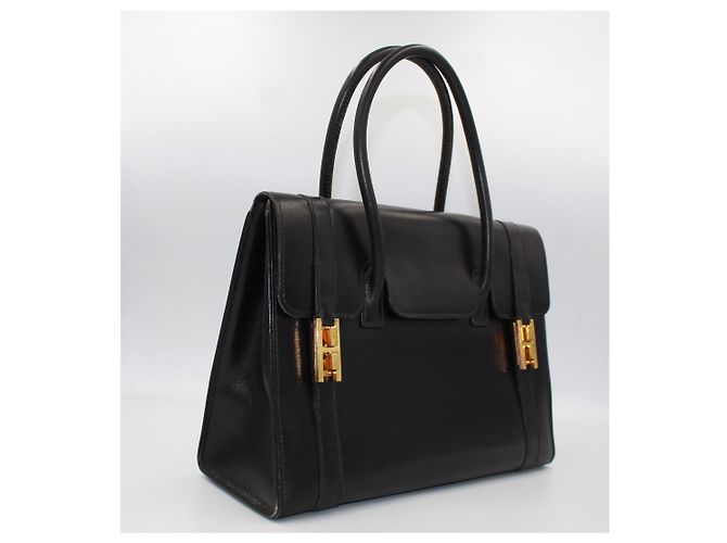 Borsa Hermès Drag Black Box in pelle Nero - vista 2