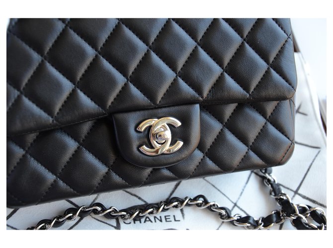Mini bag Chanel Timeless Classic Nero Argento - vista 3