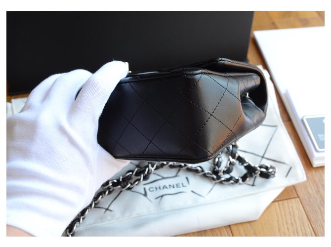 Mini bag Chanel Timeless Classic Nero Argento - vista 6