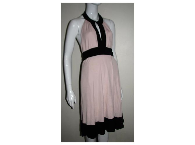 Diane Von Furstenberg DvF Vintage wrap dress Black Pink - view 2