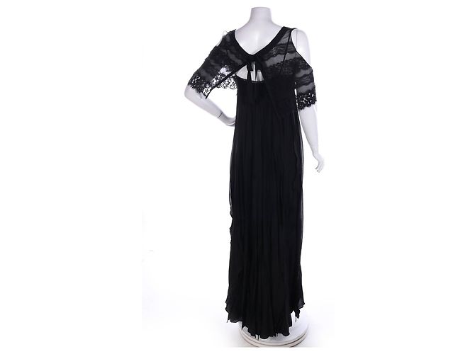 Nina Ricci Seidenkleid Schwarz - Ansicht 2