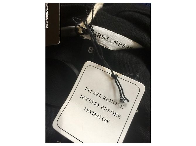 Diane Von Furstenberg DvF neues Vintage verziertes Kleid Schwarz - Ansicht 9