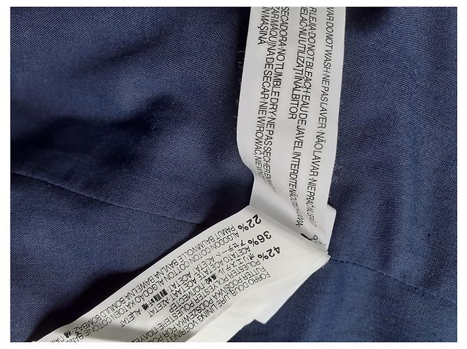 Zara Leinenblazer Weiß Hellblau - Ansicht 4