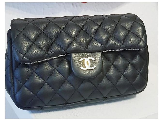 Pochette con cintura chanel chanel Nero Metallico - vista 3