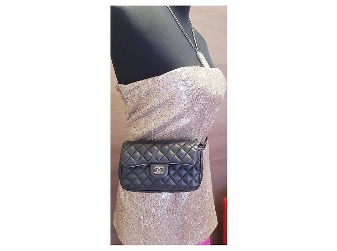 Pochette con cintura chanel chanel Nero Metallico - vista 6
