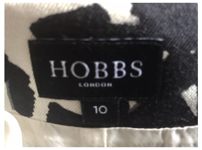 Falda de lana de seda Hobbs Negro Gris Crudo - vista 3