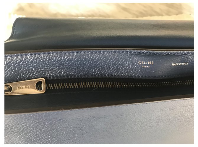 Céline Borsa trapezio GM Celine Blu - vista 3