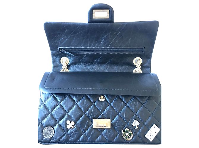 Chanel Reissue 2.55 Borsa con ciondolo da casinò Nero - vista 2
