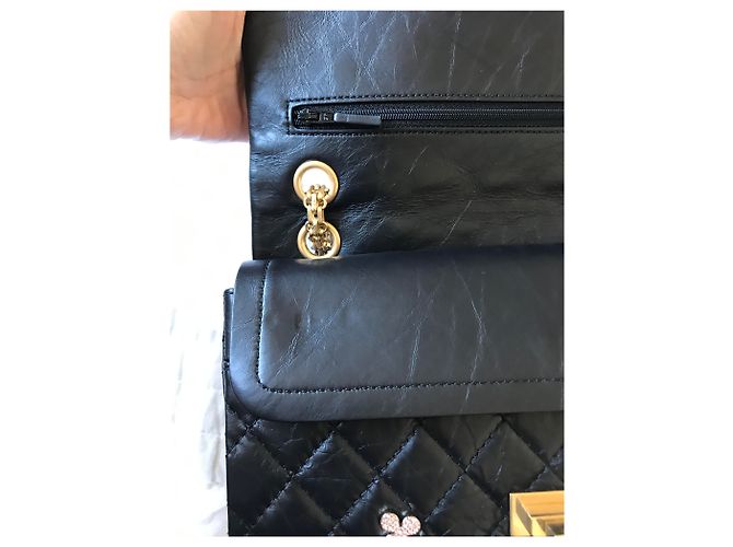Chanel Reissue 2.55 Borsa con ciondolo da casinò Nero - vista 14