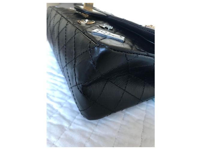 Chanel Reissue 2.55 Borsa con ciondolo da casinò Nero - vista 16