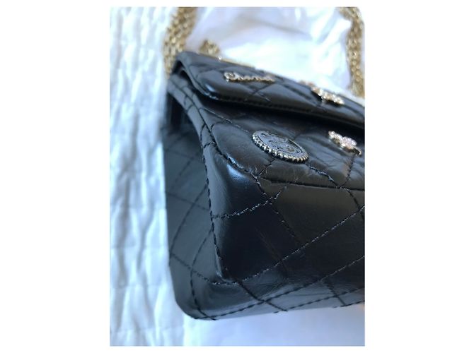 Chanel Reissue 2.55 Borsa con ciondolo da casinò Nero - vista 8