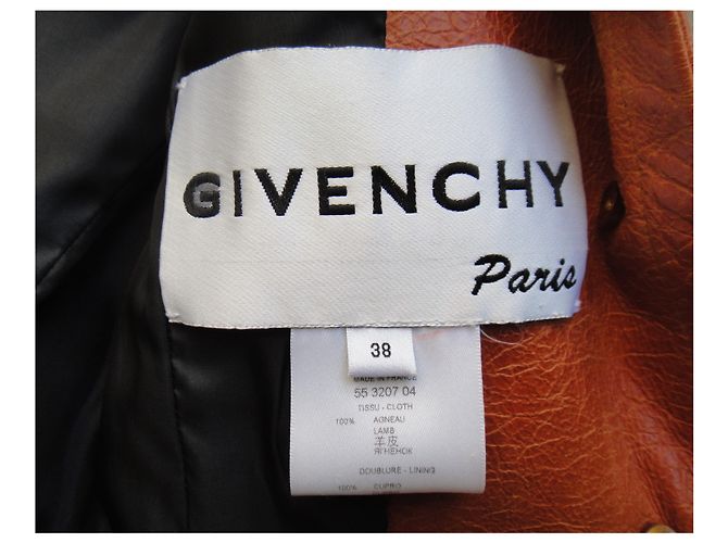Vintage Givenchy Jacke aus Lammfell t 38 Orange - Ansicht 2