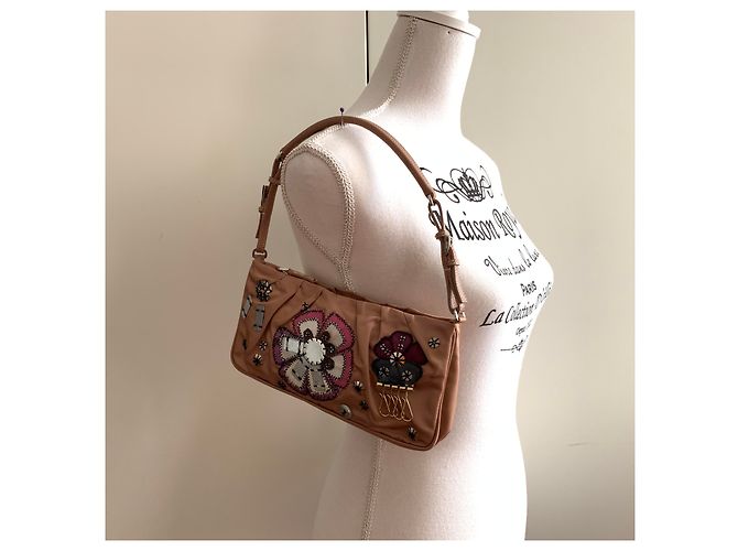 Prada Petit sac en nylon poudre noire - vue 8