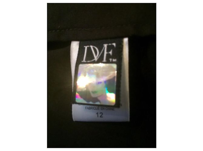 Abito Diane Von Furstenberg Emma in seta nero e crema Crudo - vista 10