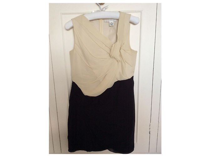 Abito Diane Von Furstenberg Emma in seta nero e crema Crudo - vista 7