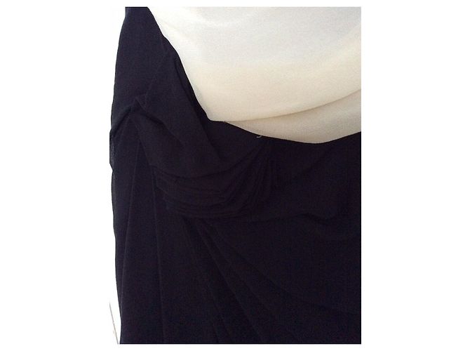 Abito Diane Von Furstenberg Emma in seta nero e crema Crudo - vista 8