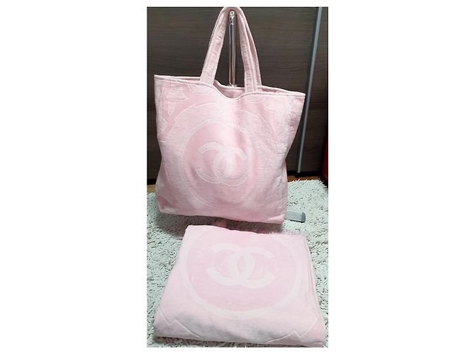 Chanel Strandtasche + Handtuch Pink - Ansicht 10