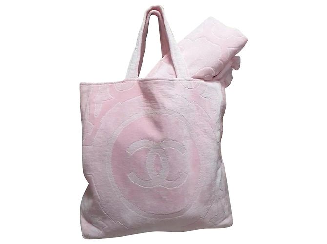 Chanel Strandtasche + Handtuch Pink - Ansicht 2