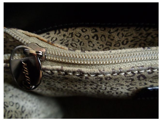 Cartier Panthère Leder Rucksack Schwarz - Ansicht 10