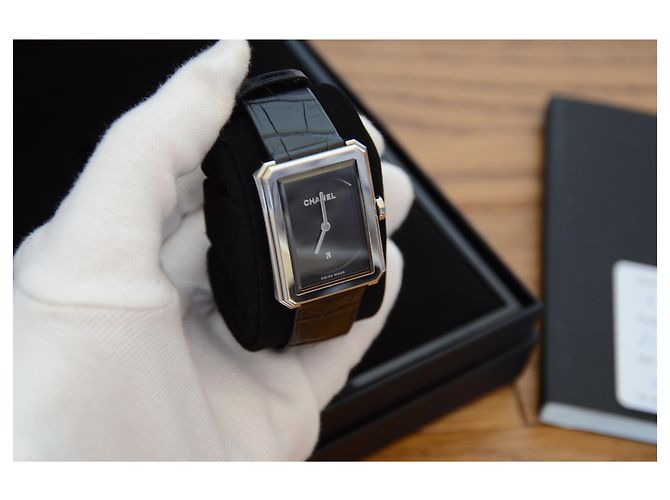 Boyfriend Chanel Boy Friend Uhr Schwarz Silber - Ansicht 2