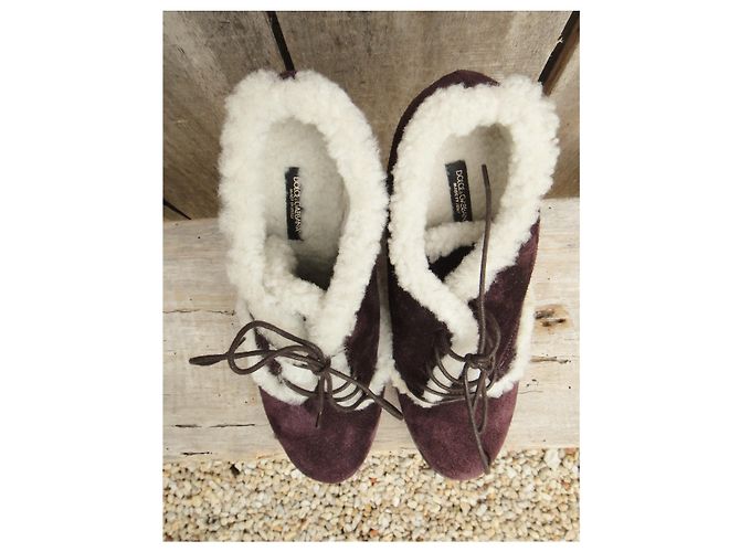 botas baixas Dolce & Gabbana tosquia e madeira t 40 - vista 8