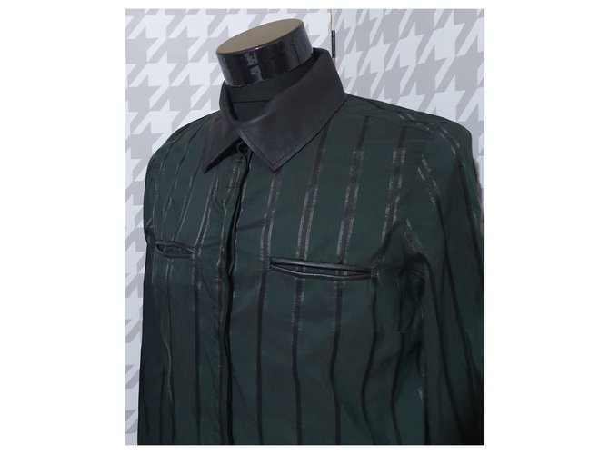 Camicia Versace Sport verde scuro e nera Nero - vista 2