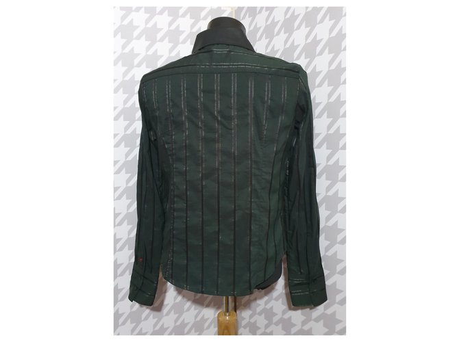 Camicia Versace Sport verde scuro e nera Nero - vista 3