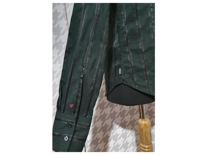 Camicia Versace Sport verde scuro e nera Nero - vista 4