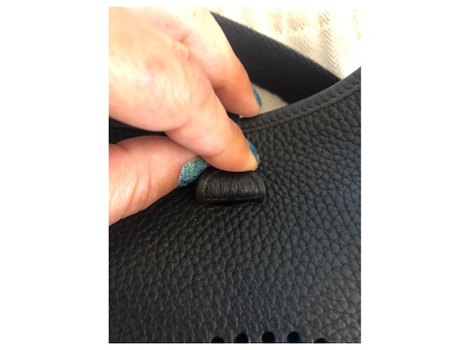 Hermès Evelyne mini Schwarz Silber - Ansicht 4