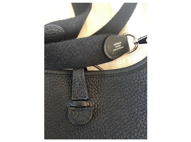 Hermès Evelyne mini Schwarz Silber - Ansicht 5