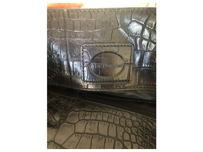 Borsa a mano Mac Douglas Pyla Romy in pelle nera effetto coccodrillo Nero - vista 4