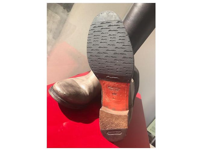 Botas Santoni de piel de cordero gris oscuro Gris antracita - vista 2