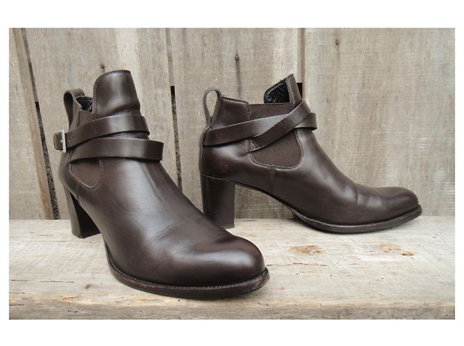 Botas Chelsea Heschung piel marrón oscuro 40,5 - vista 4