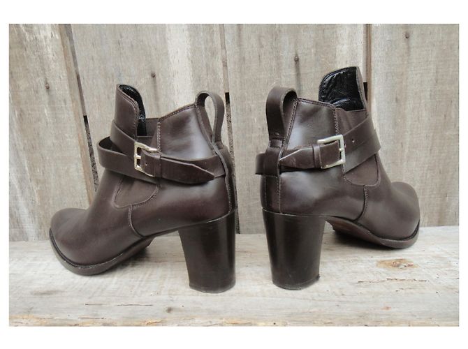 Botas Chelsea Heschung piel marrón oscuro 40,5 - vista 6