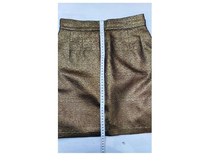 Soeur Catousha Rock mit hoher Taille Gold Polyester Größe 34 Golden - Ansicht 12