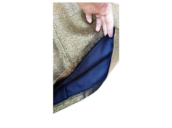 Soeur Catousha Rock mit hoher Taille Gold Polyester Größe 34 Golden - Ansicht 6